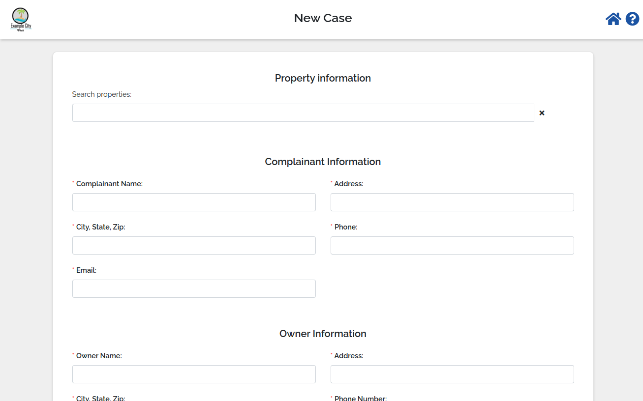 Case Form Example