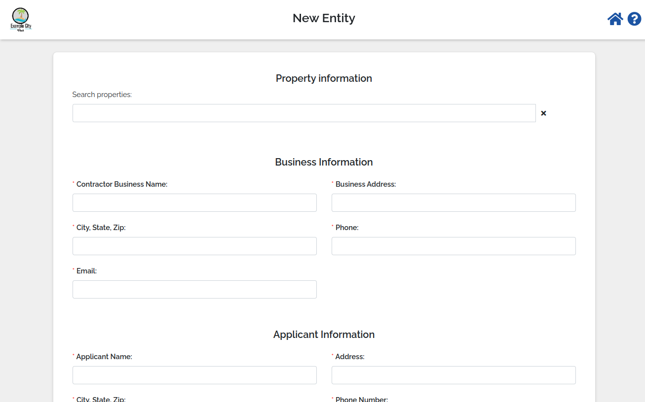 Entity Form Example