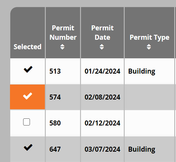 Select boxes for edit selected