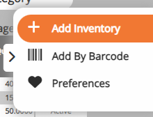 screenshot of the add inventory button