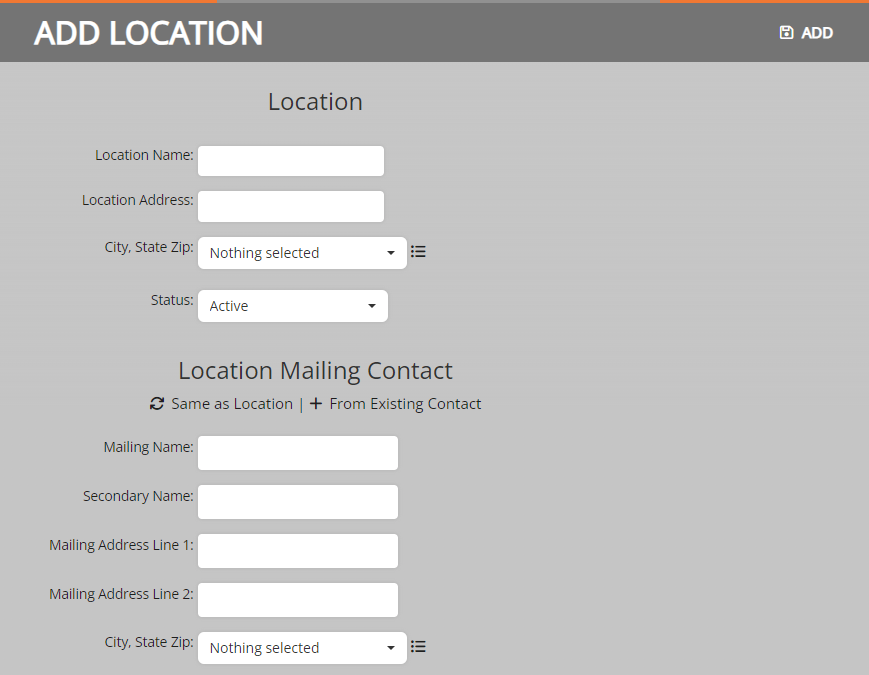 screenshot of the create permit form