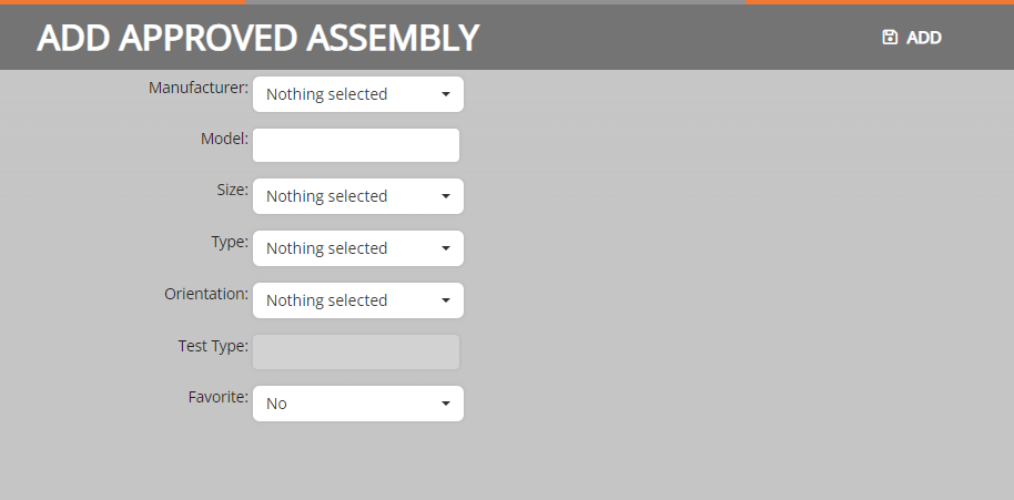 screenshot of the add assemblies window