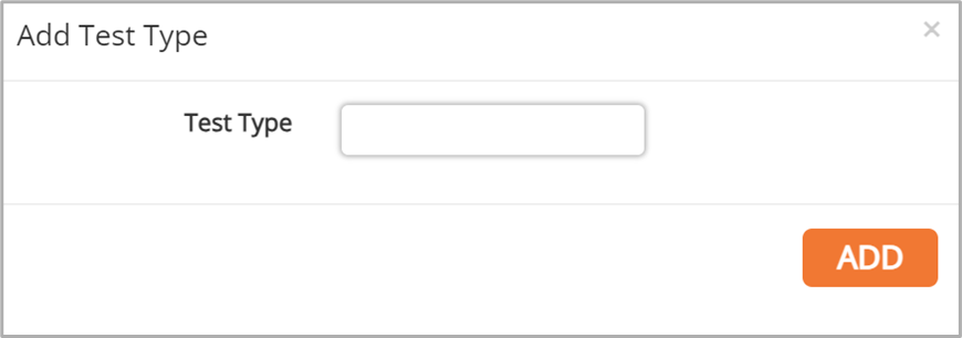 screenshot of the add test type window