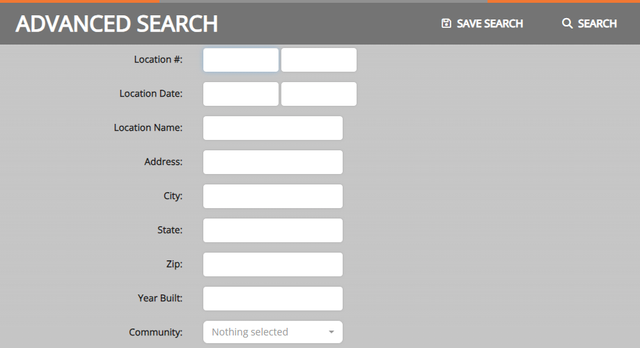 screenshot of the advanced search window