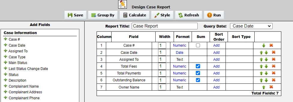 Code Enforcement Reports Popup